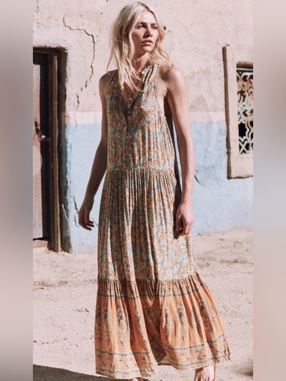 Spell & The Gypsy Gold Delirium Maxi Dress NWOT Small Boho Rare - Picture 3 of 15